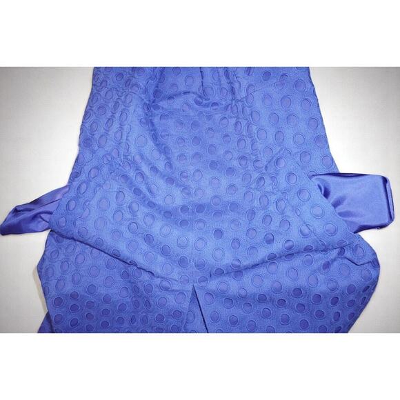 Diane Von Furstenberg Sleeveless Textured Sheath Dress – Purple Polka Dot 14 - Picture 10 of 10